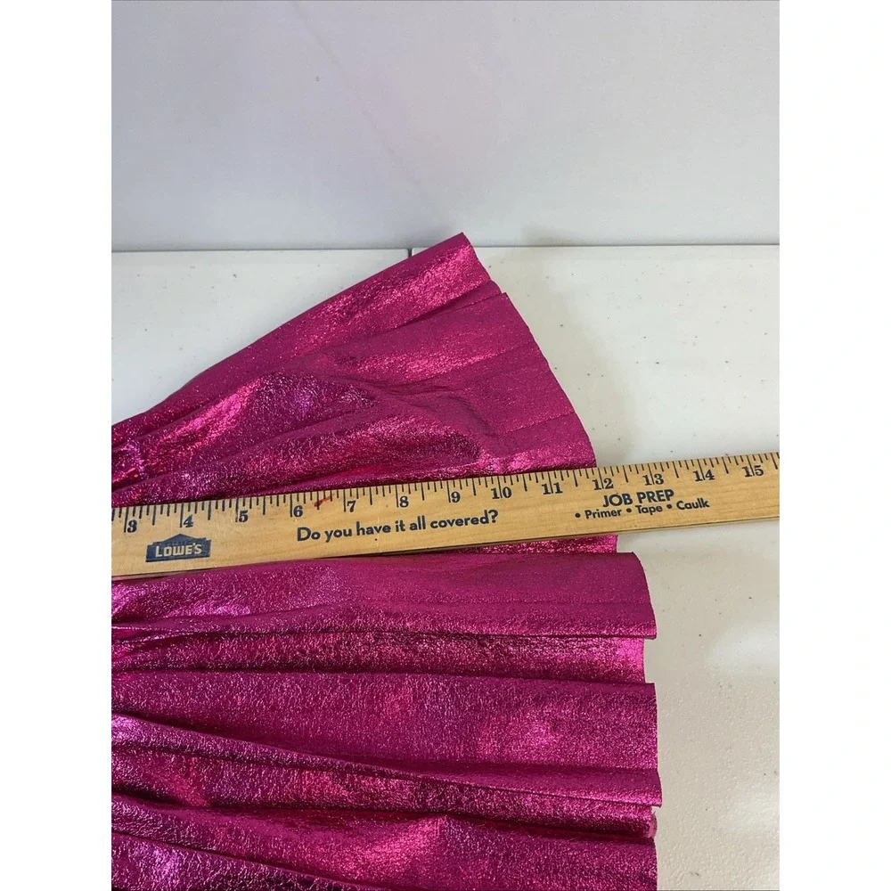 Lola & The Boys Girls Pink Foil Pleated Skirt EUC Size 14 Festive Preppy - Picture 6 of 7